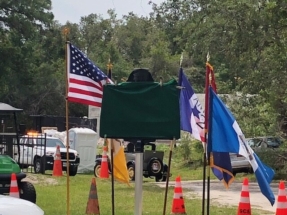 The ceremony was organized by the Sugar Mill DAR. The Daytona-Ormond SAR was well represented. The Sugar Mill CAR and Col. Arthur Erwin DAR also participated. Flags were place at the final resting places of the Veterans.